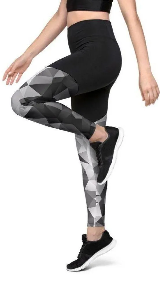 Glass Geometric Compression Leggings