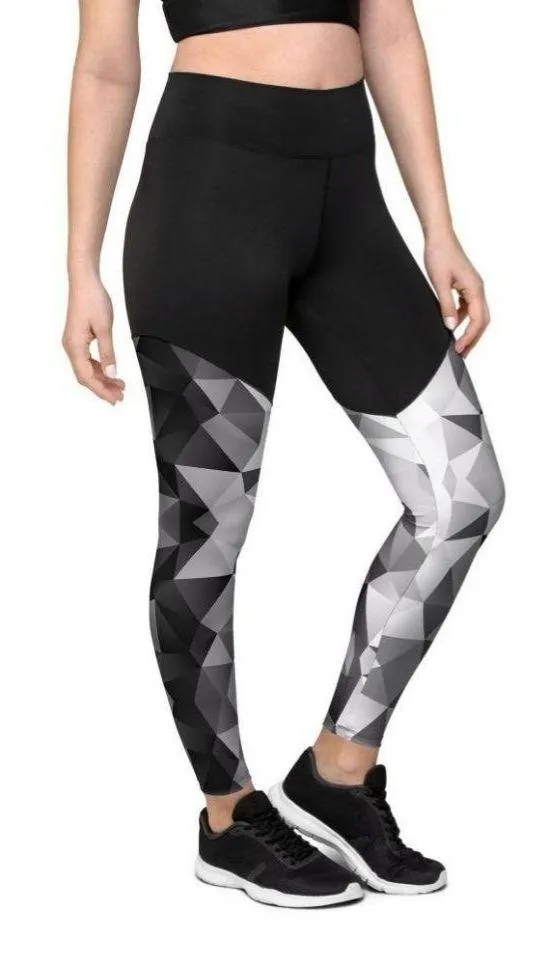 Glass Geometric Compression Leggings