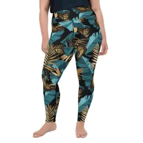 Golden Butterflies Plus Size Leggings