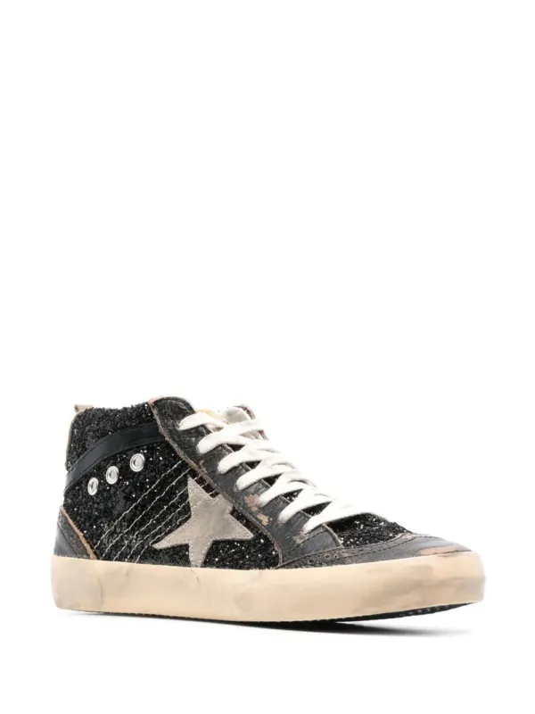 Golden Goose Mid Star Glitter Sneakers | Luxury and style at your fingertips