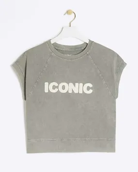 Grey iconic sweatshirt tank top