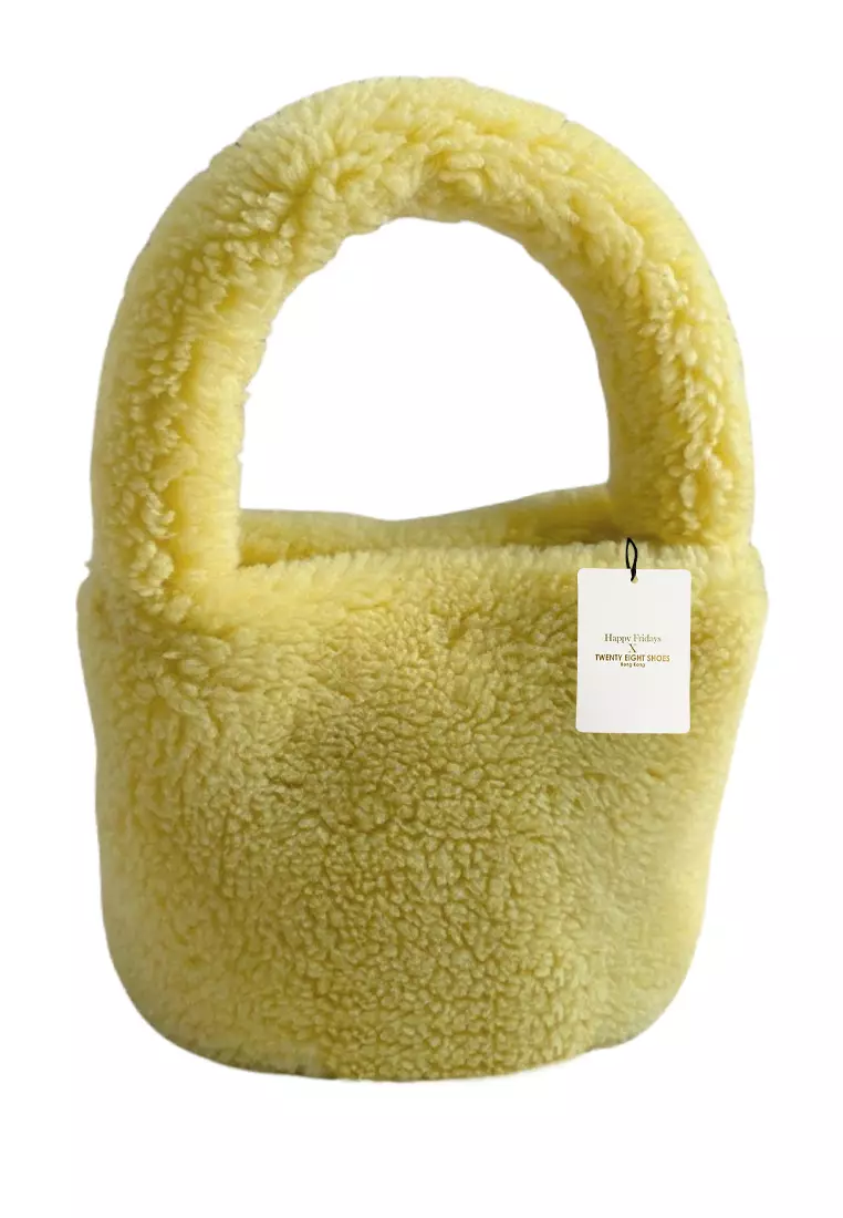 HAPPY FRIDAYS Plush Round Cylinder Handbag JQ-W689