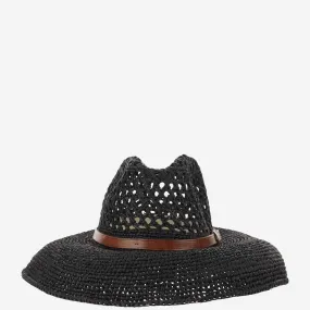 Ibeliv    Ibeliv Raffia Hat With Leather Strap