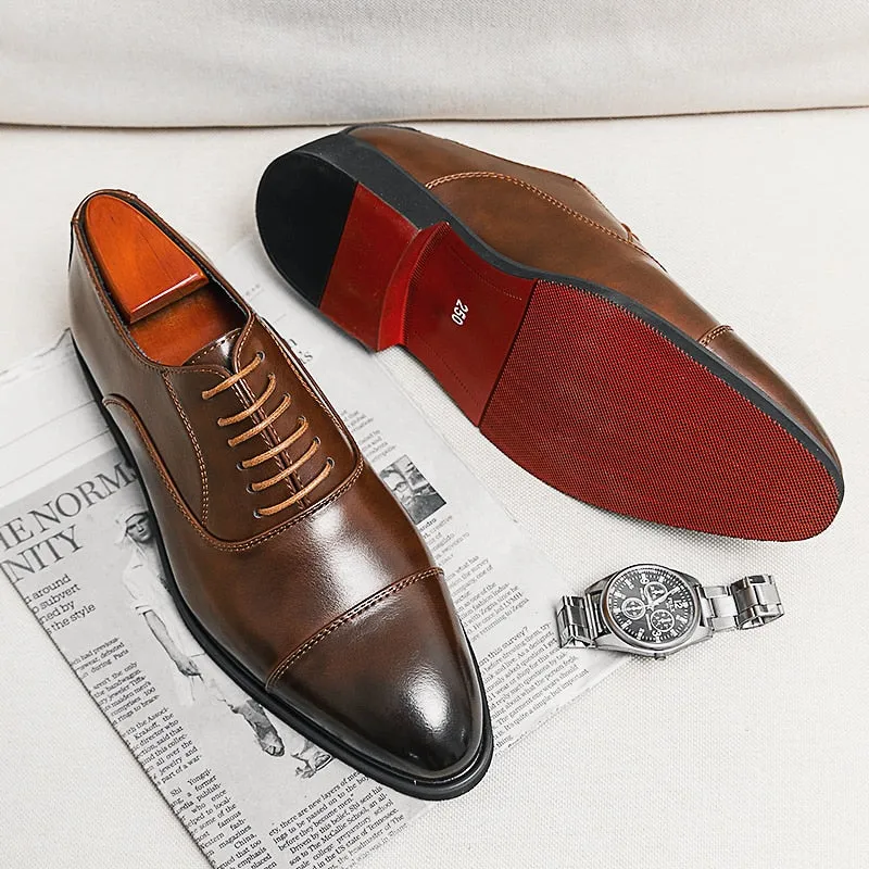 il Rosso 2 -  Red Bottom sole leather Oxford Dress Shoes