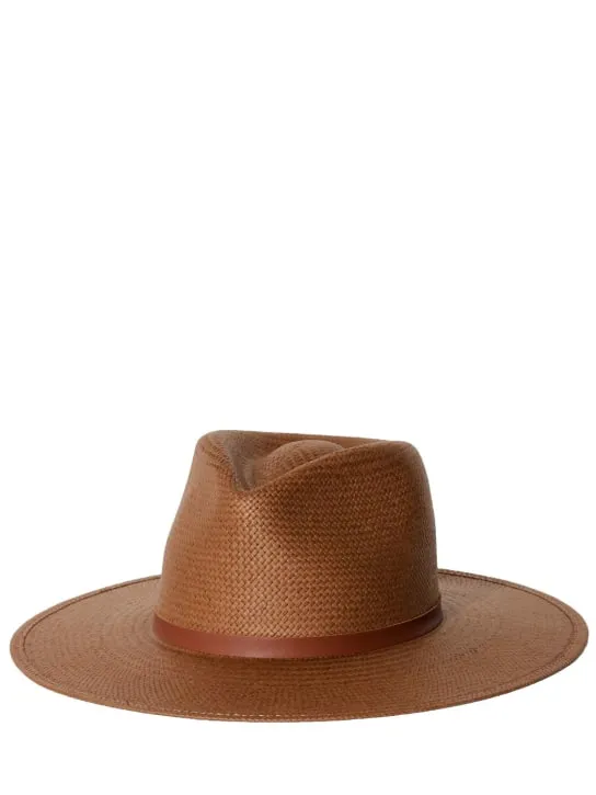 Janessa Leone   Sherman straw effect hat 