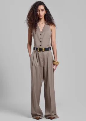 Jorae Pleated Trousers - Taupe