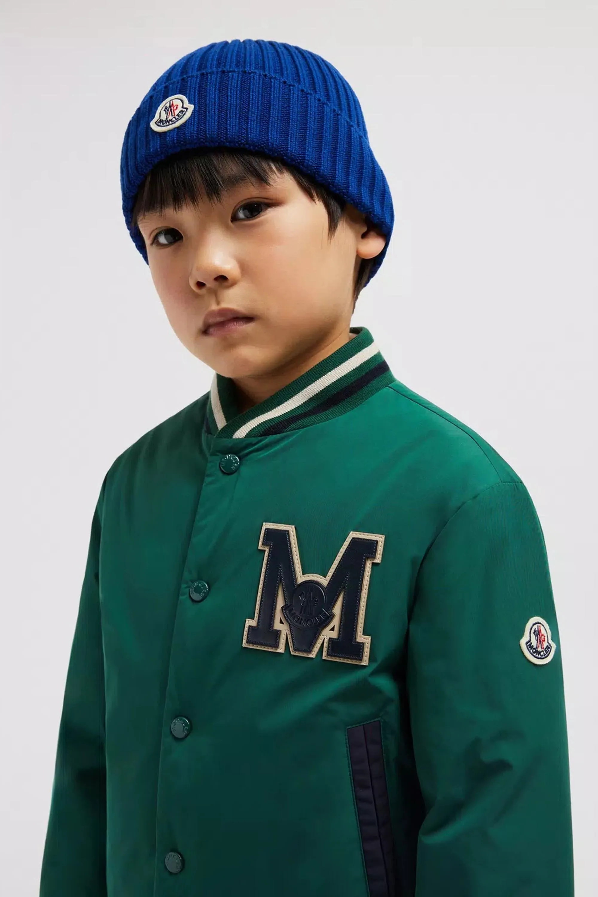 Kids Archive Logo Wool Hat Blue