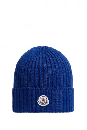 Kids Archive Logo Wool Hat Blue