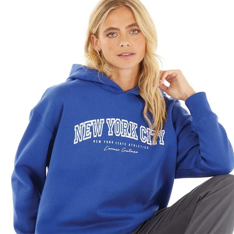 L'amore Couture Womens State Hoodie Cobalt