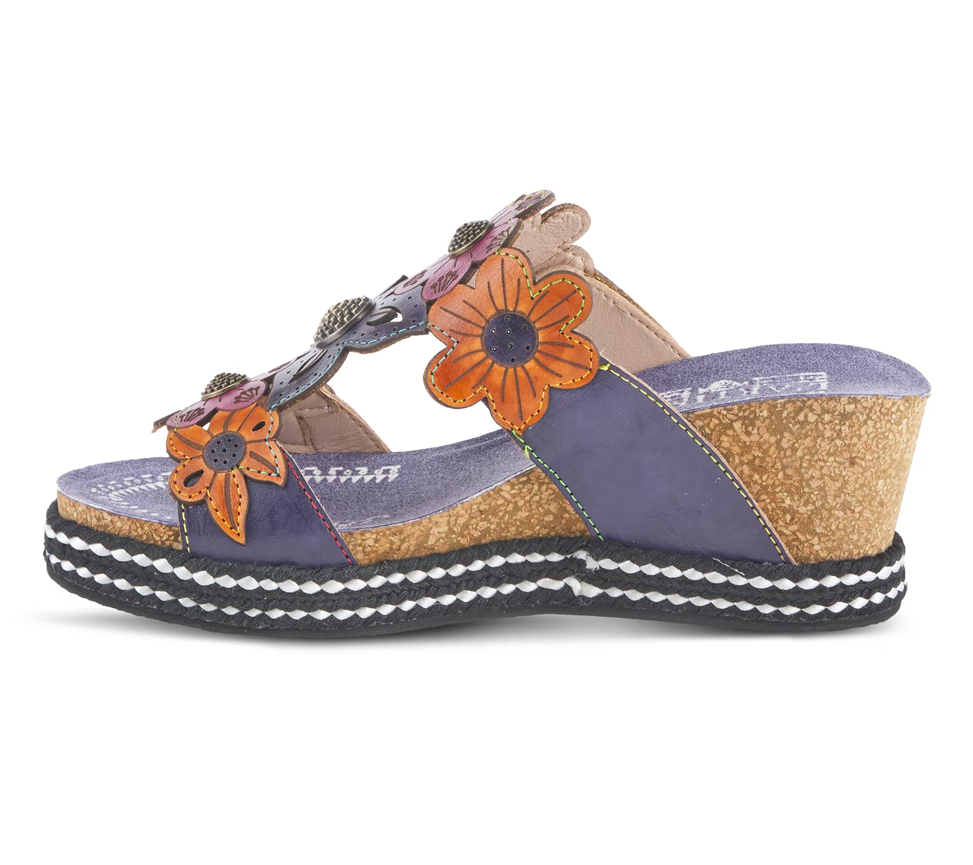 L'Artiste by Spring Step Leather Slide Sandals-Damour