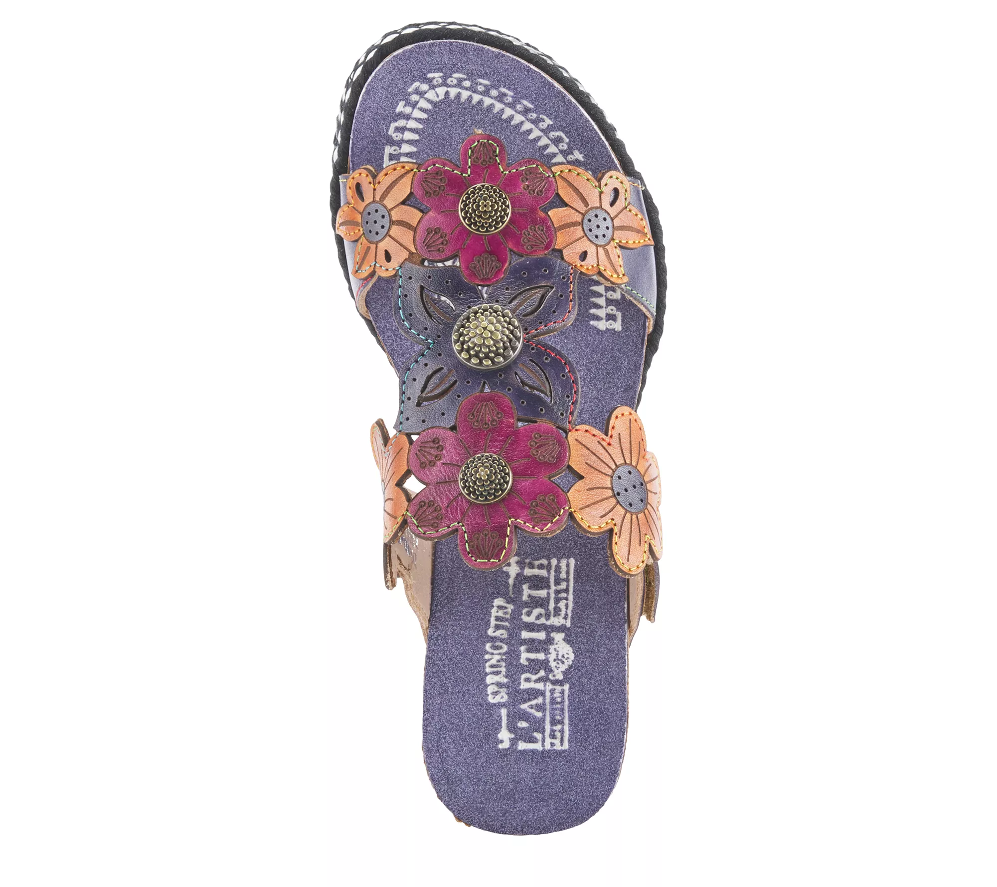 L'Artiste by Spring Step Leather Slide Sandals-Damour