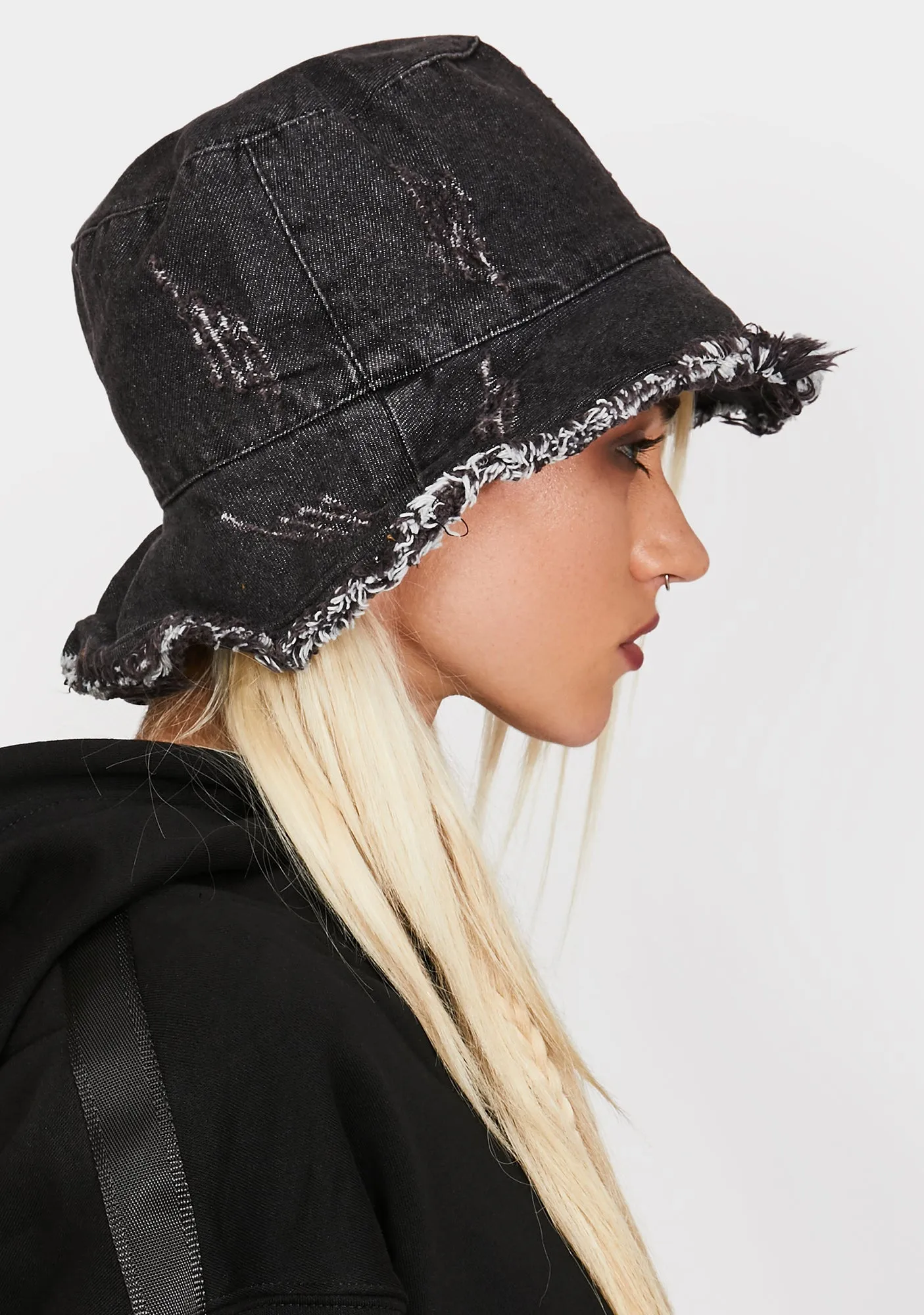 Late Pushing Limits Denim Bucket Hat-