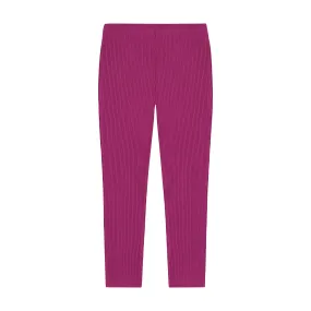 Leggings Magenta Ribbed Knit