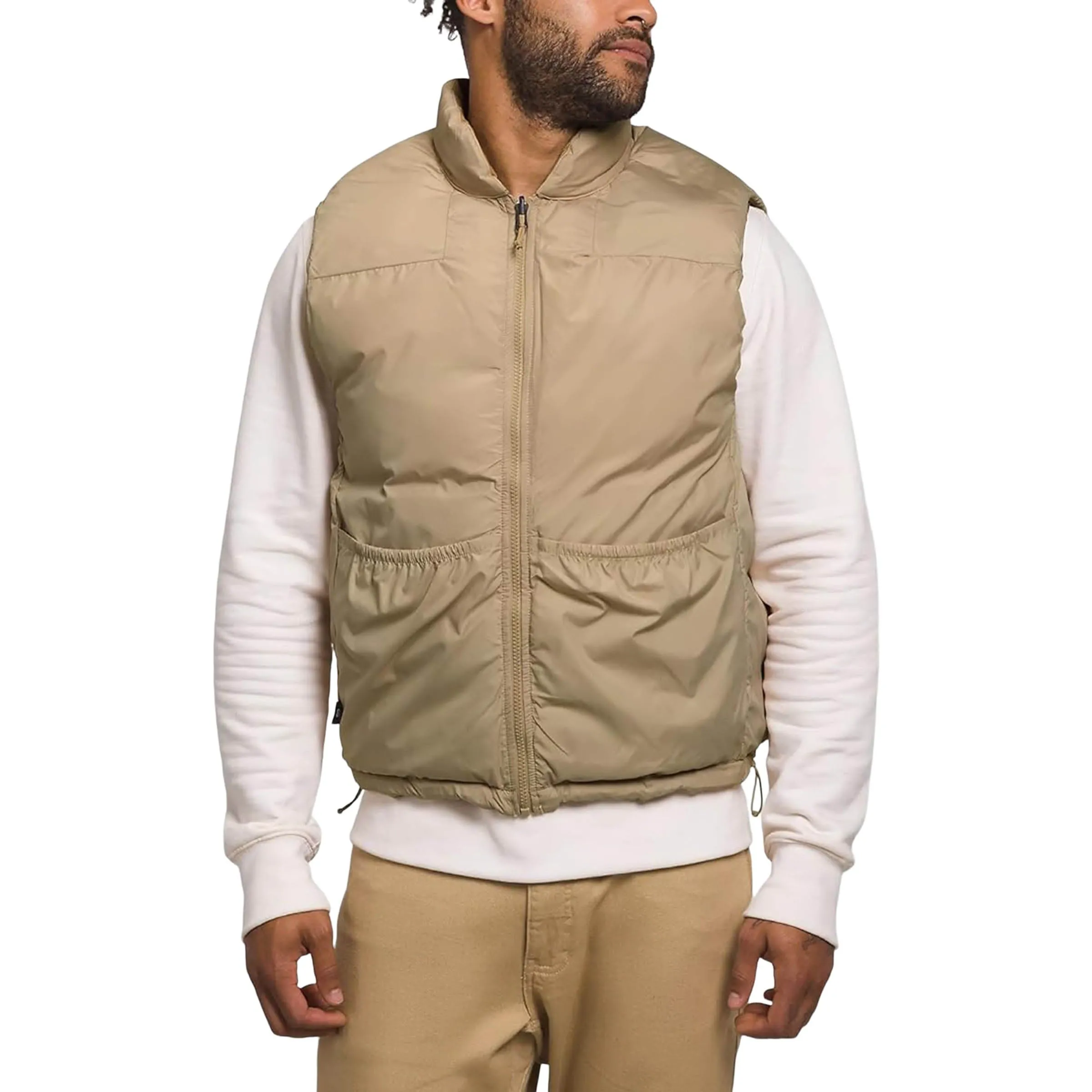 LHOTSE REVERSIBLE VEST KHAKI STONE/UTILITY BROWN | Bodega