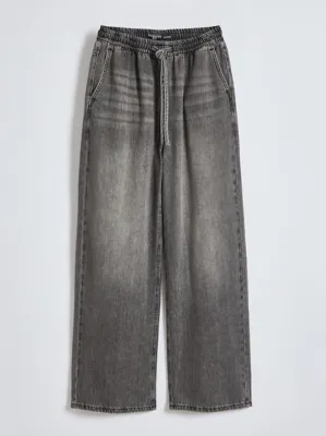 Light Wash Wide Leg Denim Joggers | Women | George at ASDA