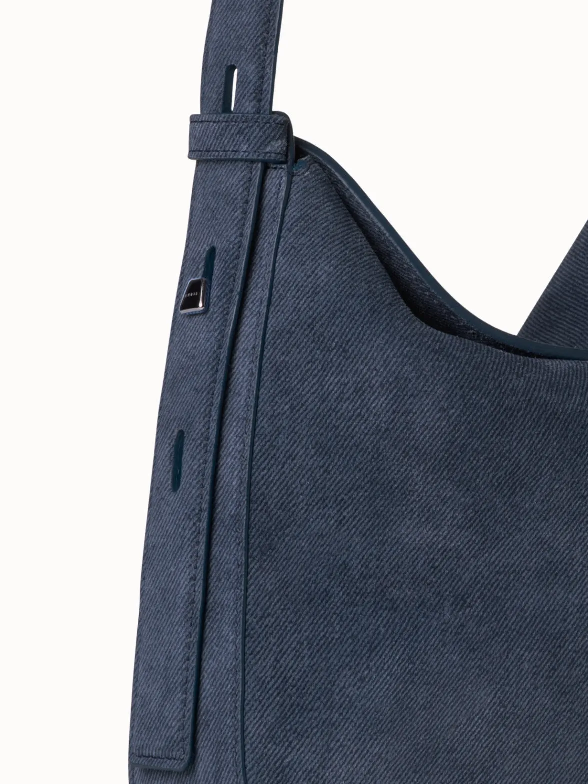 Little Anna Hobo Bag in Suede Leather with Denim Look