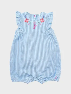     LITTLE JOULES  Little Girls' Lily Woven Romper    