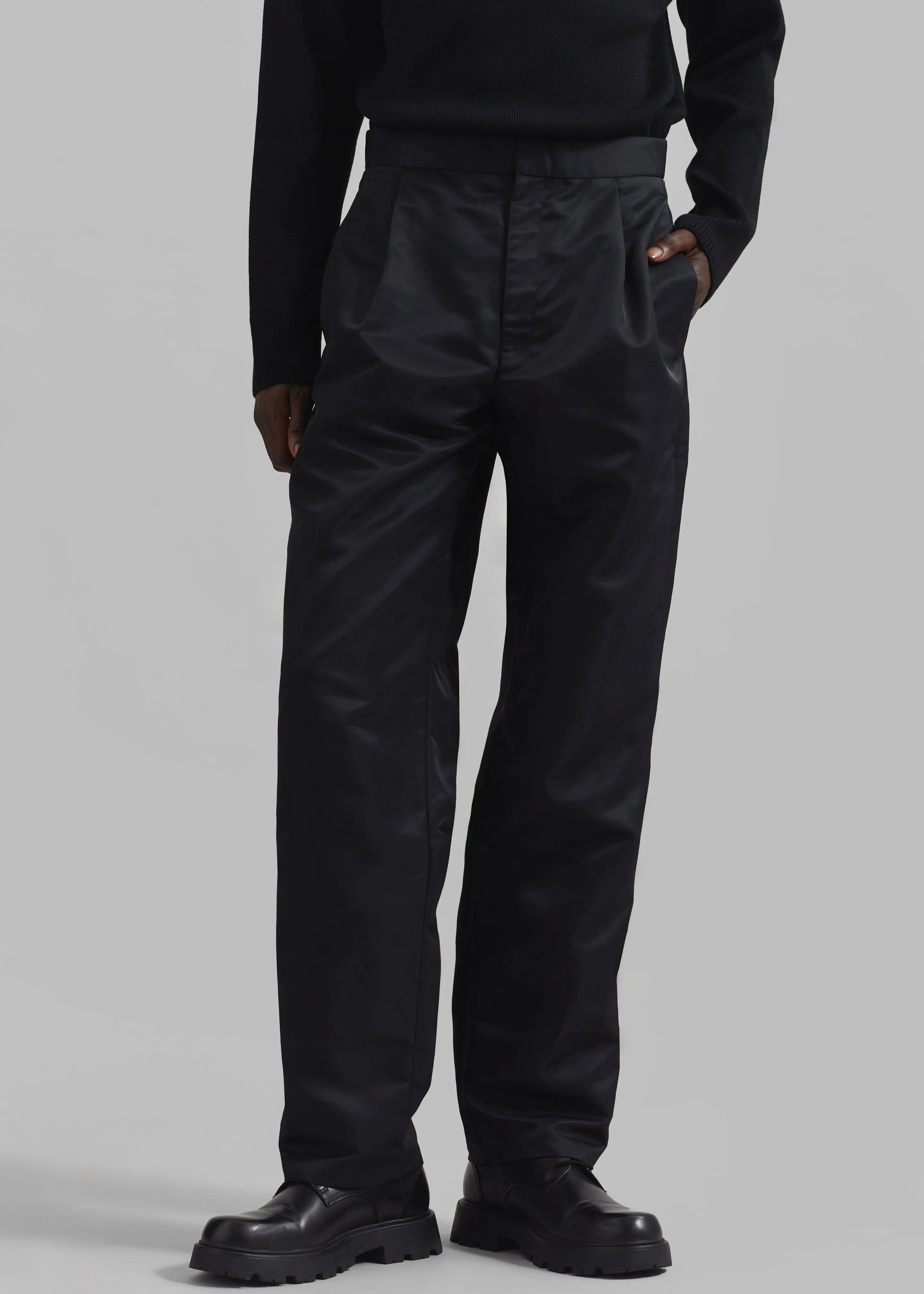 Louis Gabriel Nouchi Straight-Leg Smoking Polyamide Trousers - Black