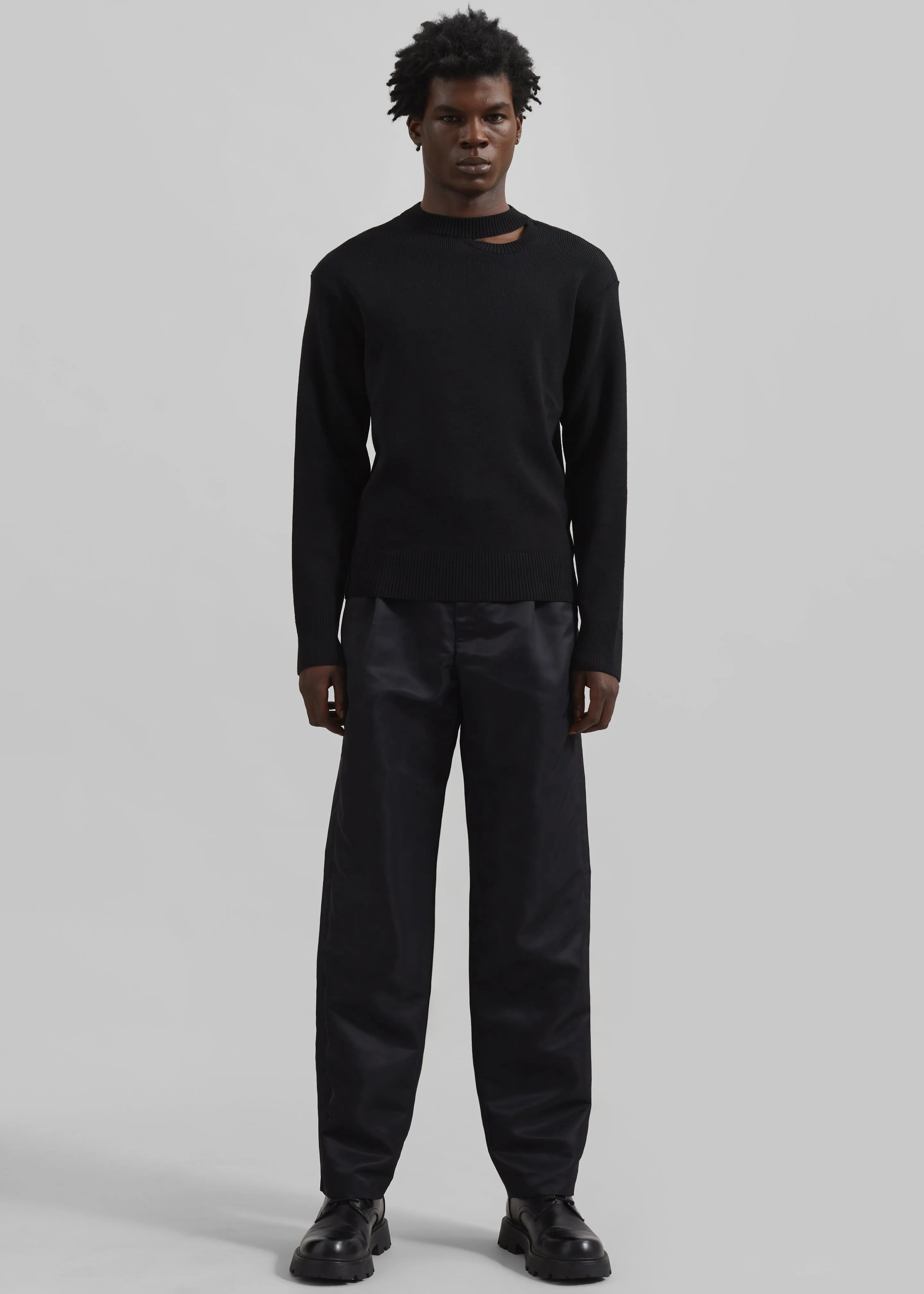 Louis Gabriel Nouchi Straight-Leg Smoking Polyamide Trousers - Black