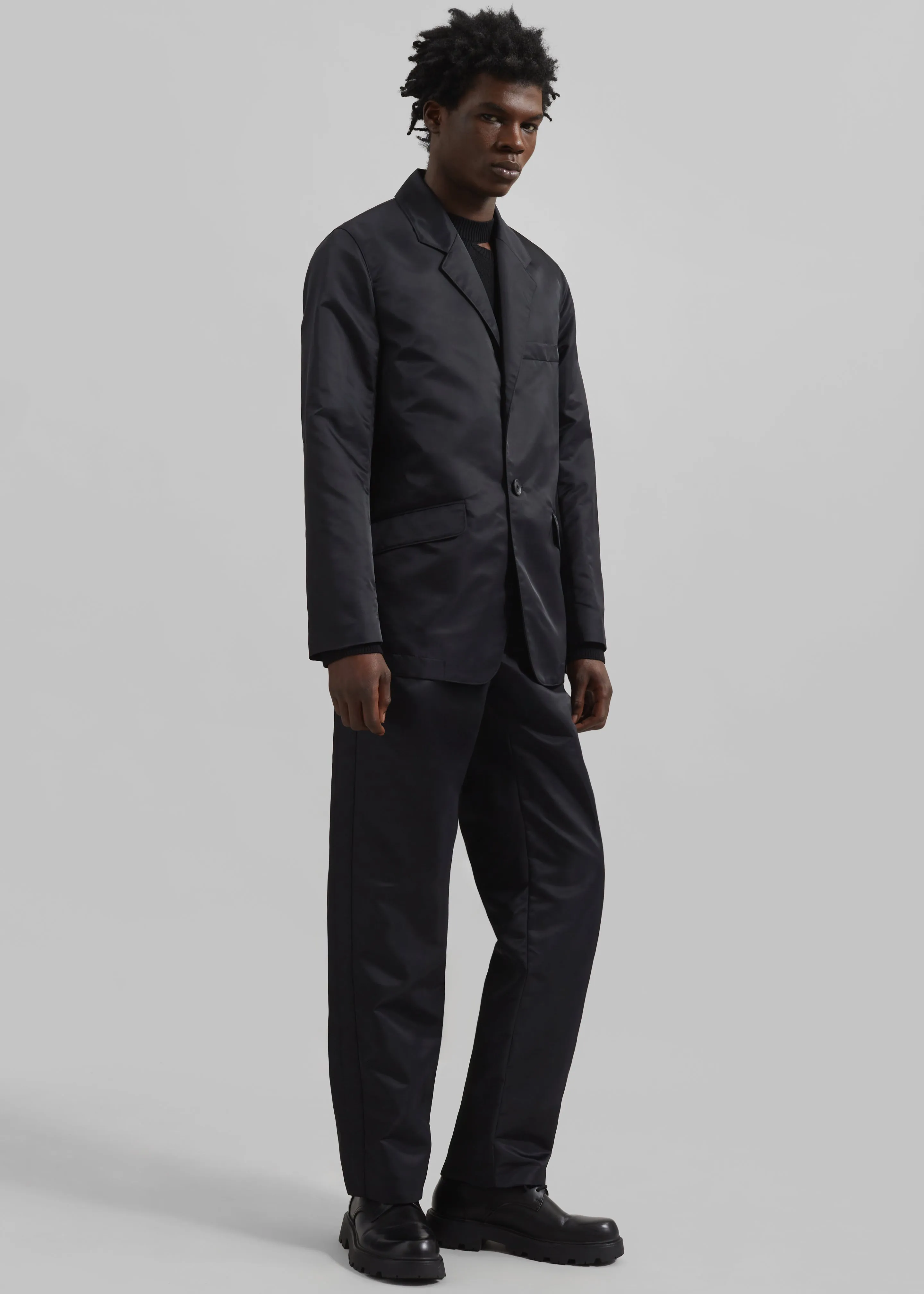 Louis Gabriel Nouchi Straight-Leg Smoking Polyamide Trousers - Black