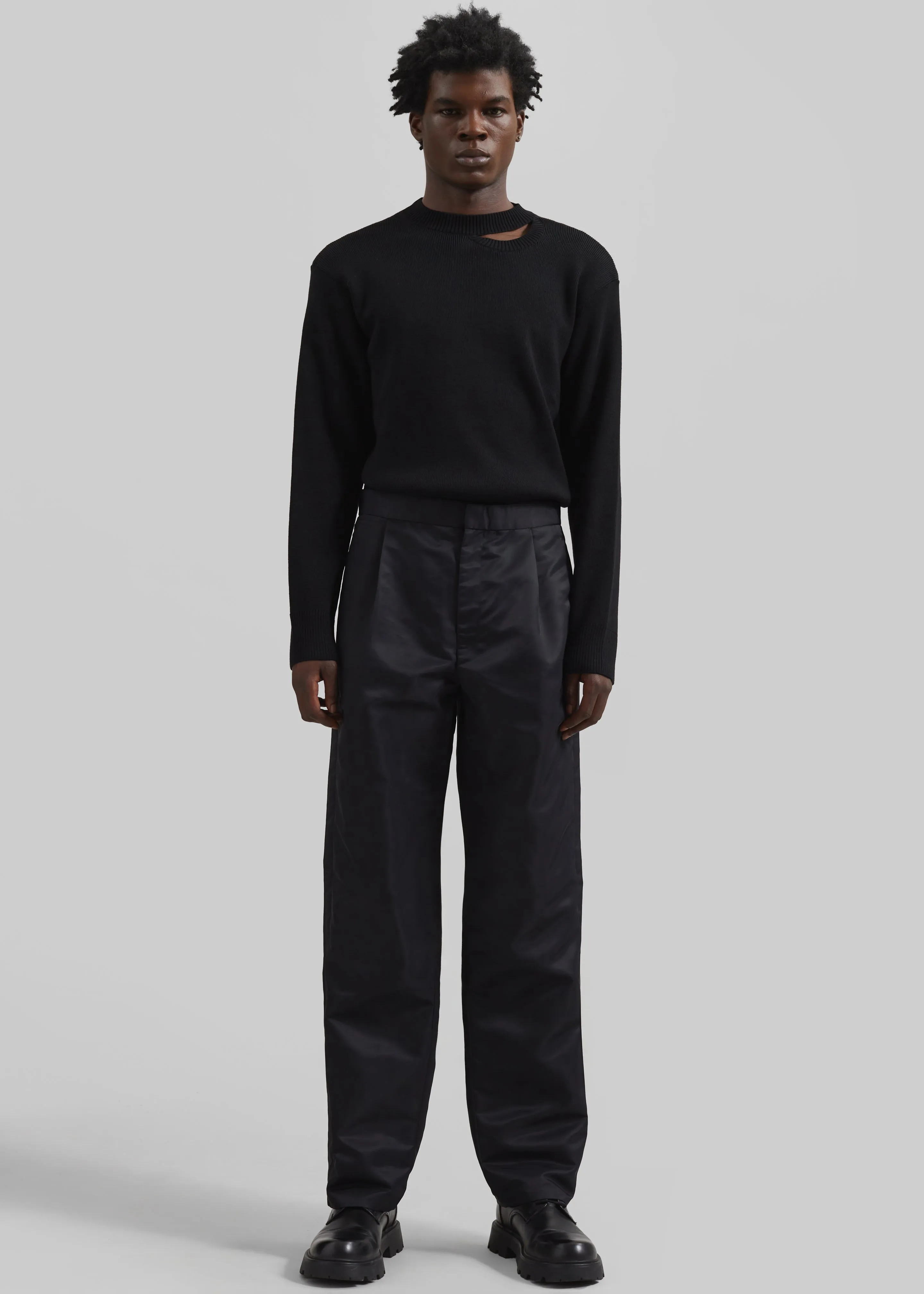 Louis Gabriel Nouchi Straight-Leg Smoking Polyamide Trousers - Black