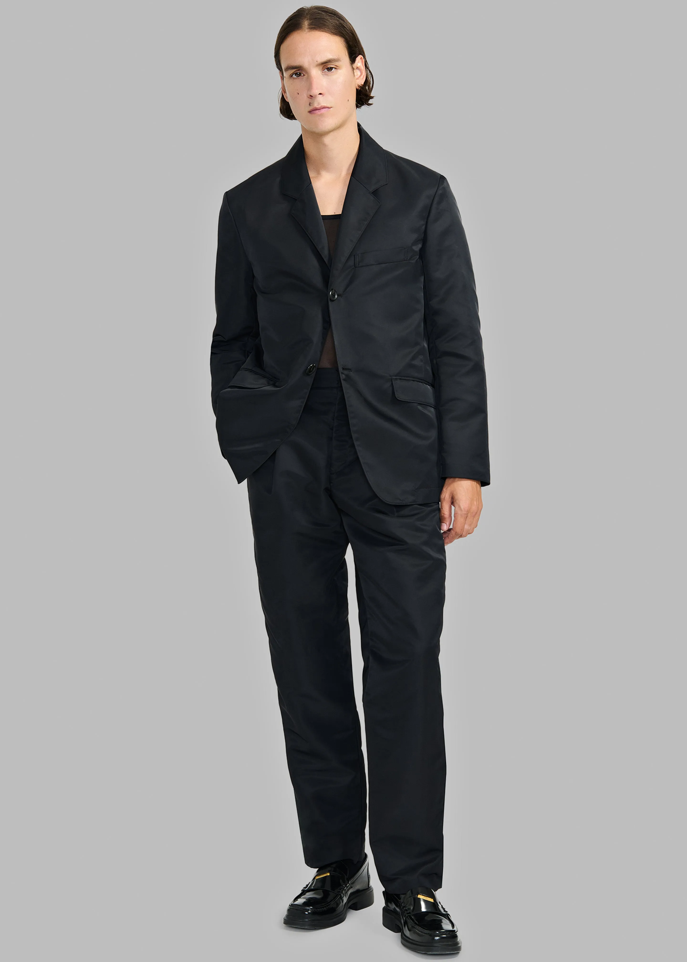 Louis Gabriel Nouchi Straight-Leg Smoking Polyamide Trousers - Black