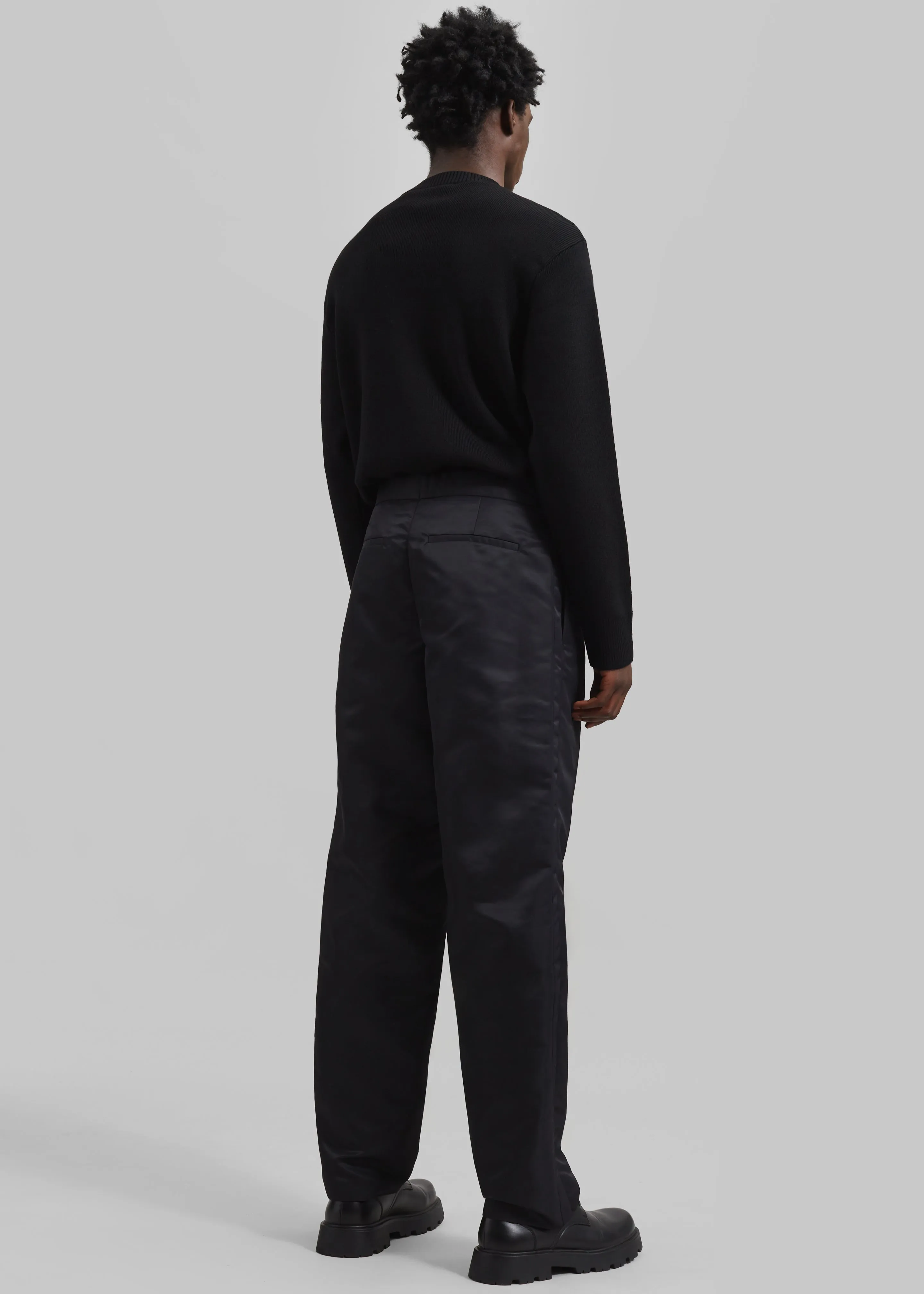 Louis Gabriel Nouchi Straight-Leg Smoking Polyamide Trousers - Black