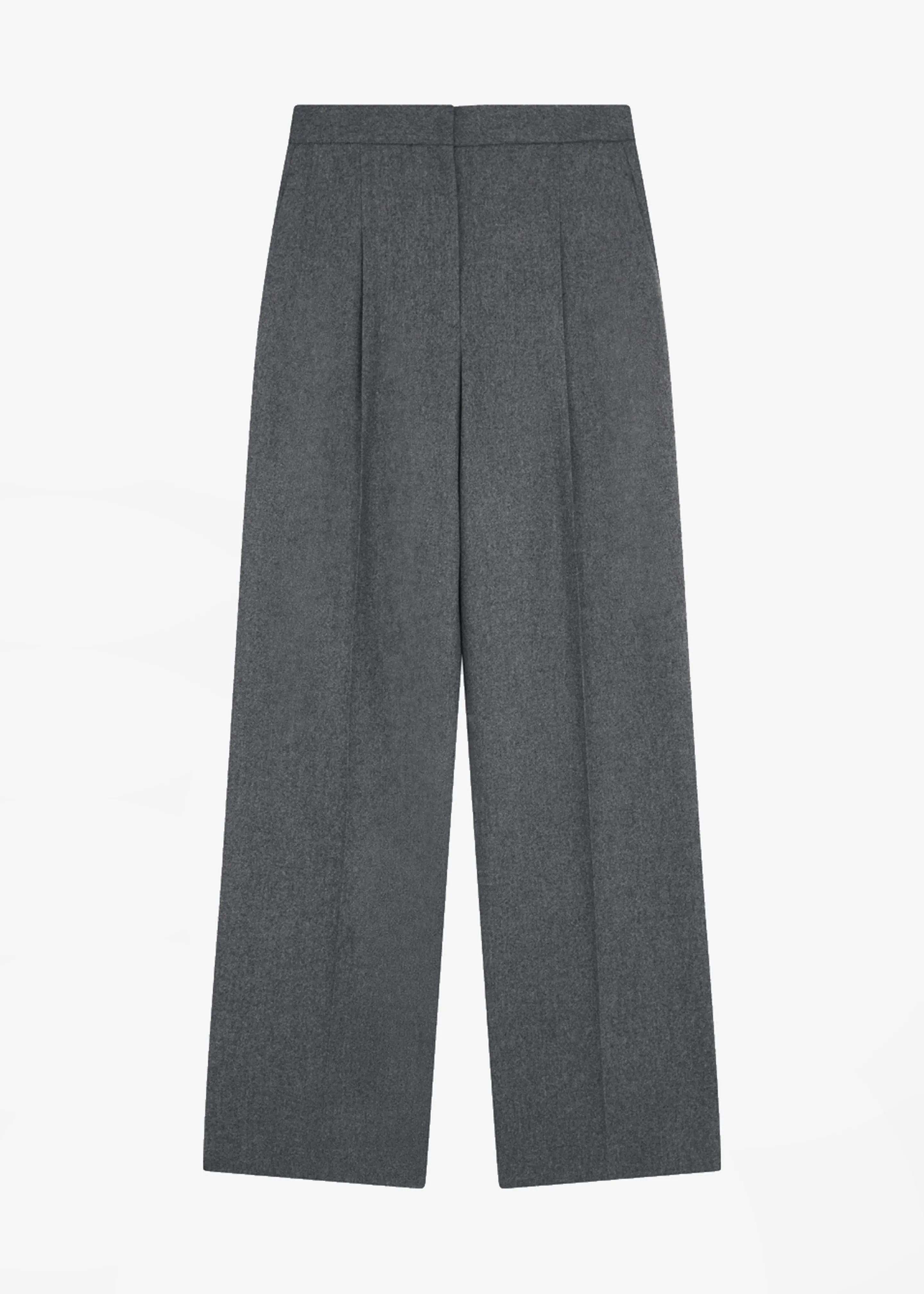 Loulou Studio Juno Flannel Trousers - Grey