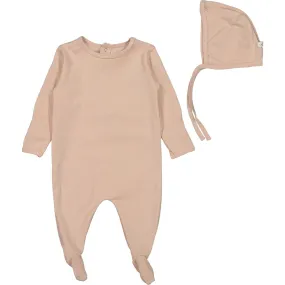 Lovely Littles Cotton Romper & Bonnet Bundle, Blush