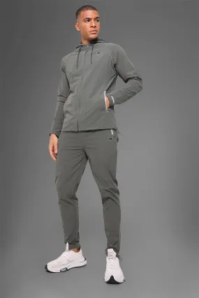 Man Active Gym Nylon Tech Hooded Tracksuit | boohooMAN UK