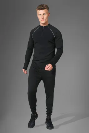 Man Active Gym Performance ¼ Zip Tracksuit