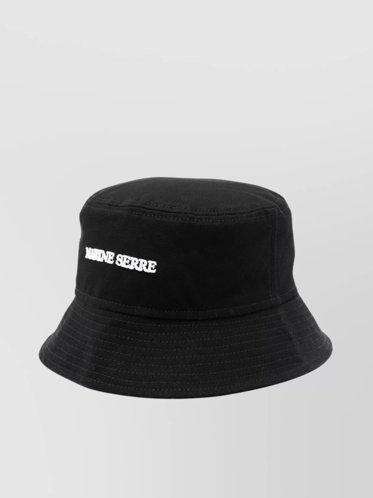 Marine Serre   Canvas logo bucket hat