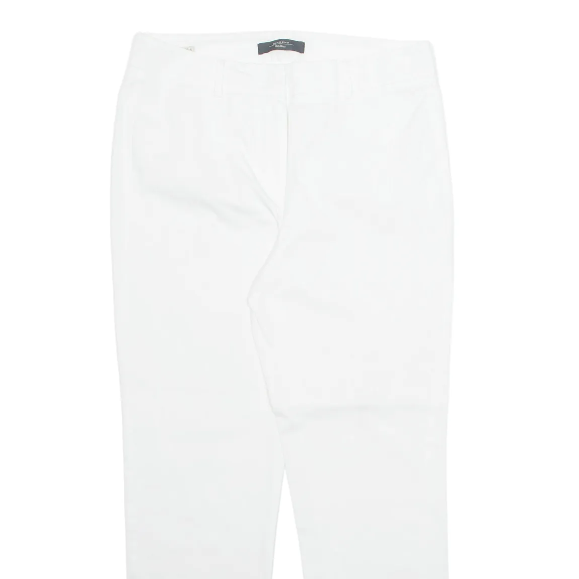 MAX MARA WEEKEND Chino Womens Trousers White Regular Tapered W28 L26