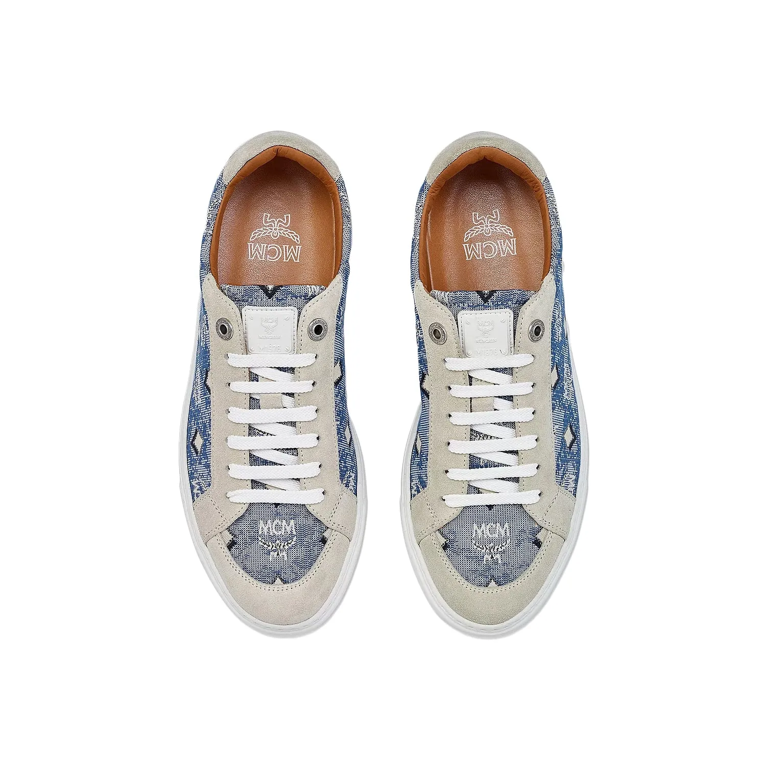 MCM Women's Terrain Lo Sneakers in Vintage Jacquard Monogram