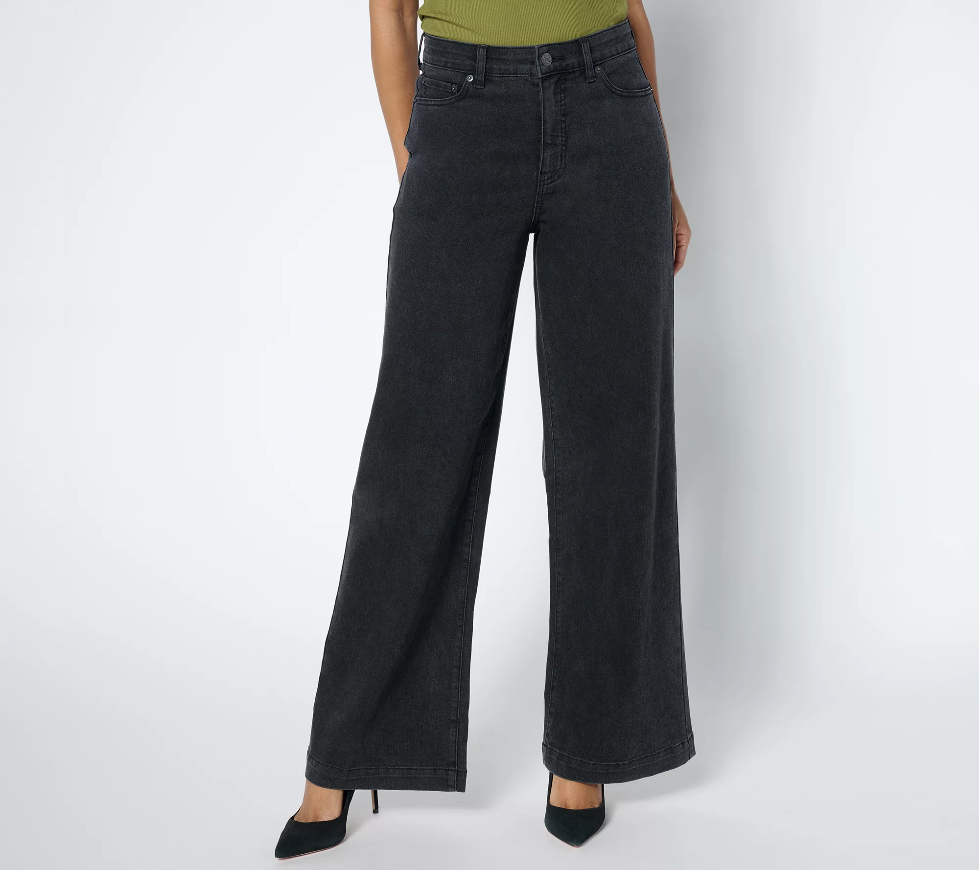 Me by Jennie Garth Tall Washed Black Relaxed Fit Jeans