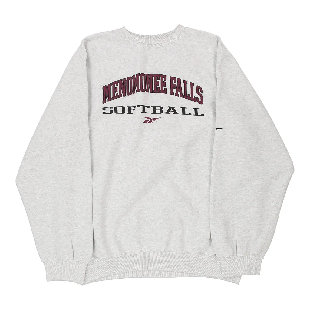 Menomonee Falls Softball Reebok Graphic Sweatshirt - XL Grey Cotton Blend