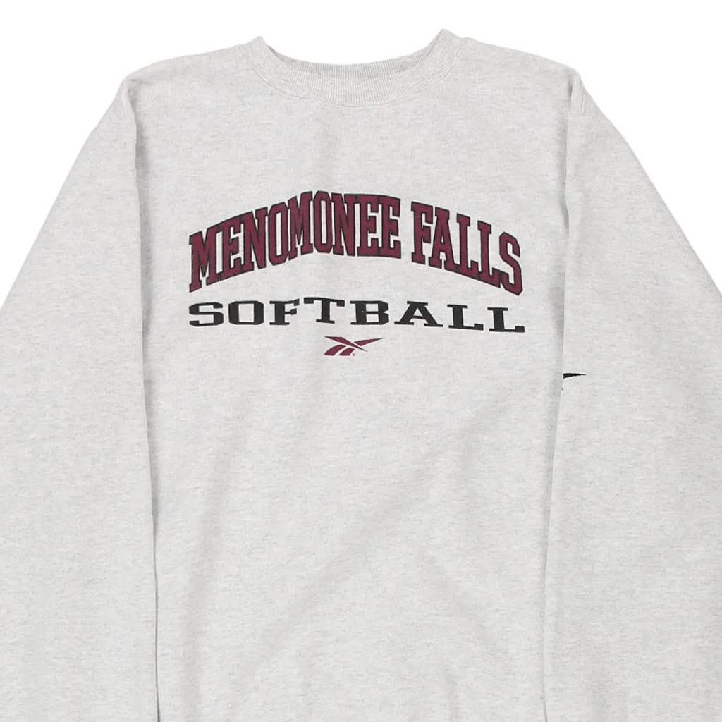 Menomonee Falls Softball Reebok Graphic Sweatshirt - XL Grey Cotton Blend