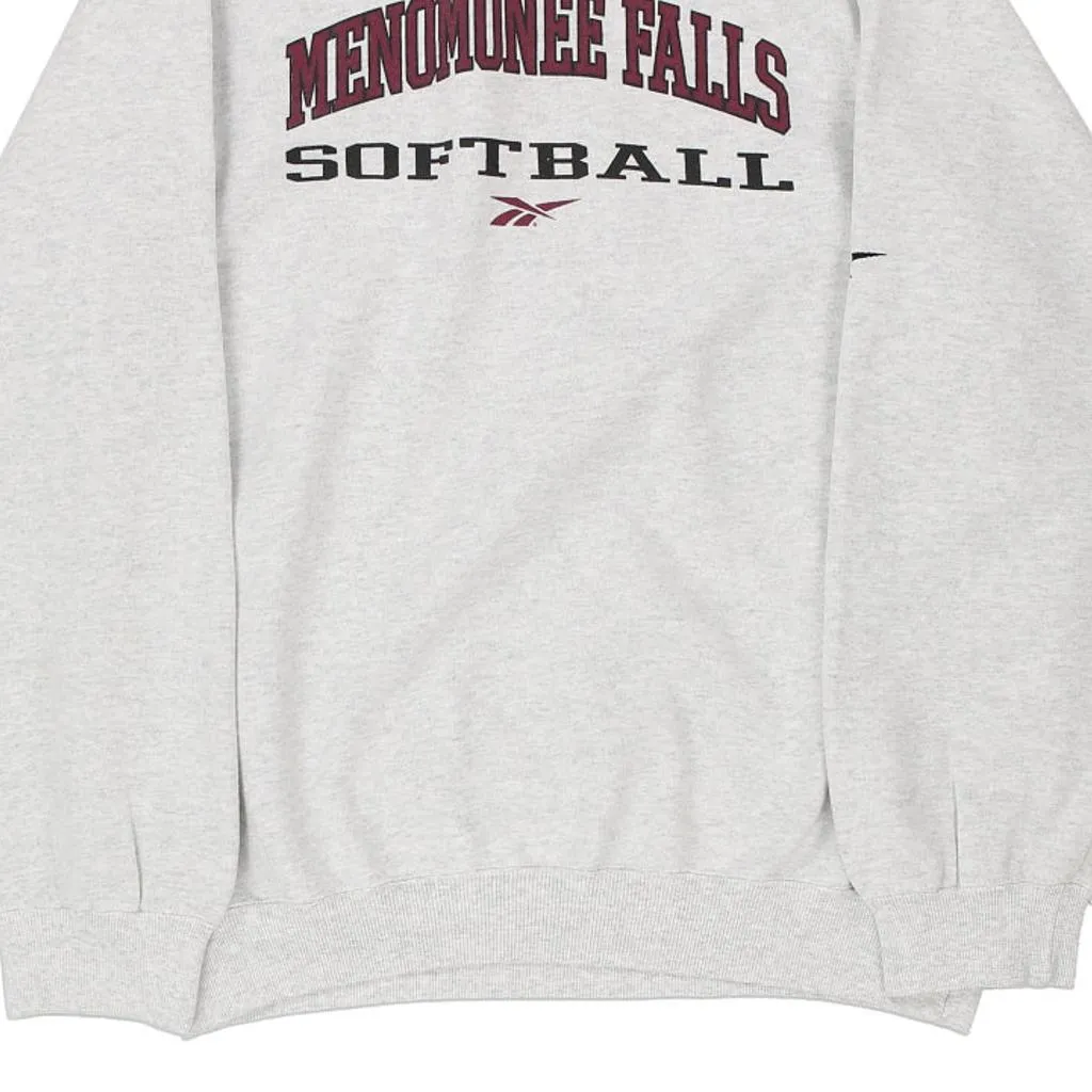 Menomonee Falls Softball Reebok Graphic Sweatshirt - XL Grey Cotton Blend