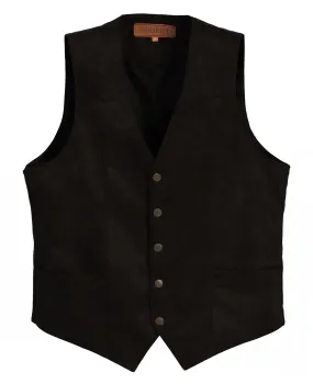 MEN'S 5 BUTTON FAUX SUEDE VEST