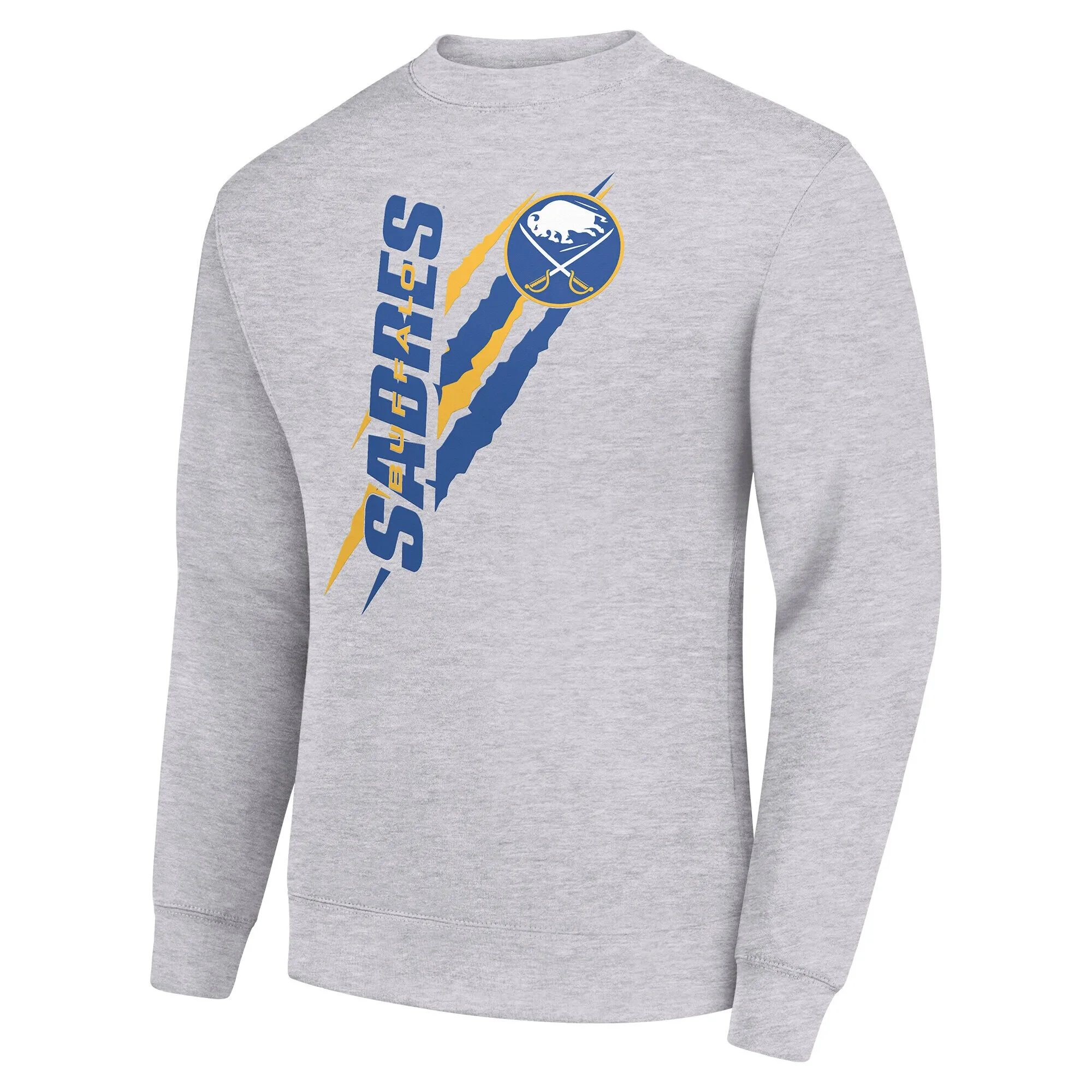 Men's Buffalo Sabres Starter Heather Gray  Color Scratch Pullover Sweatshirt