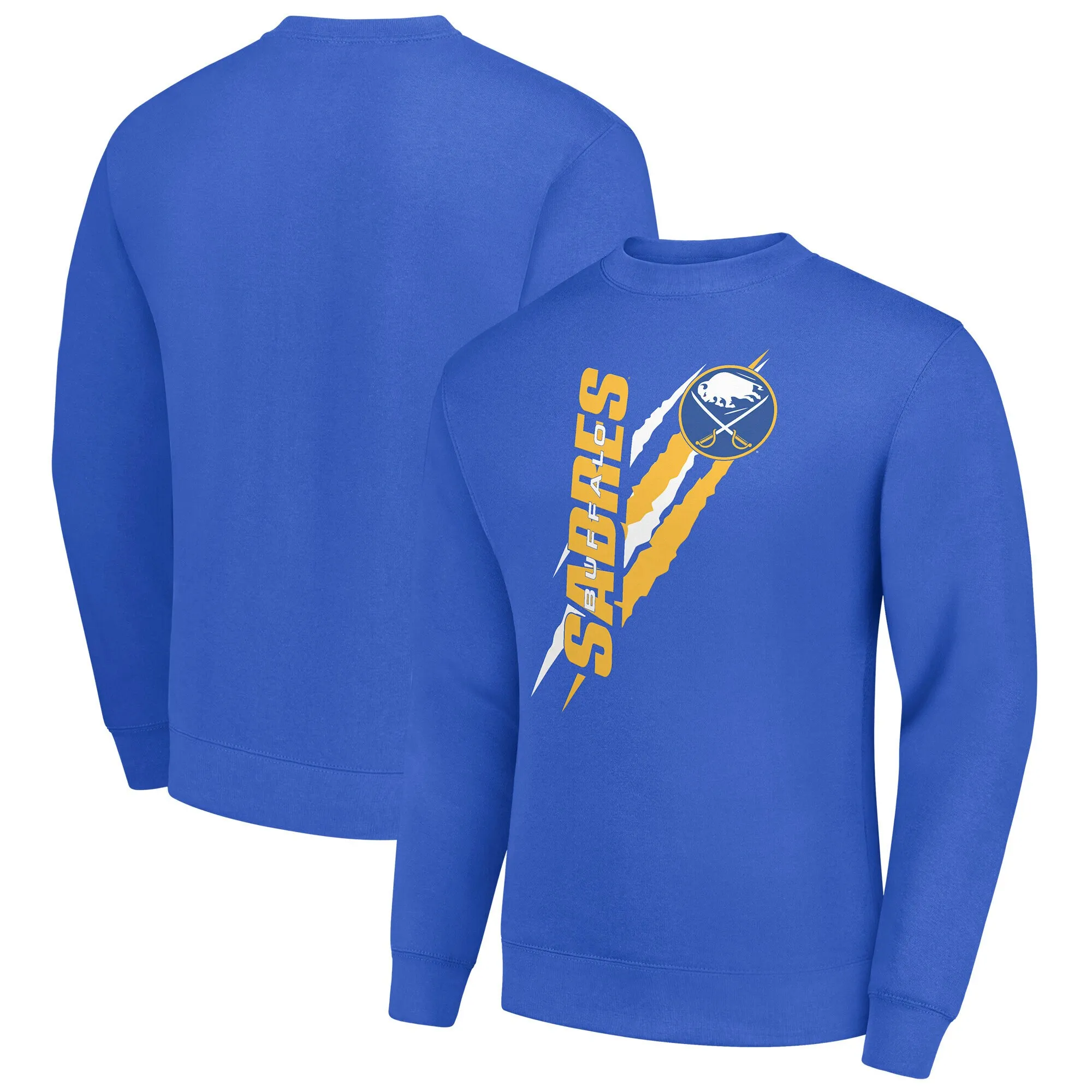 Men's Buffalo Sabres Starter Royal  Color Scratch Pullover Sweatshirt