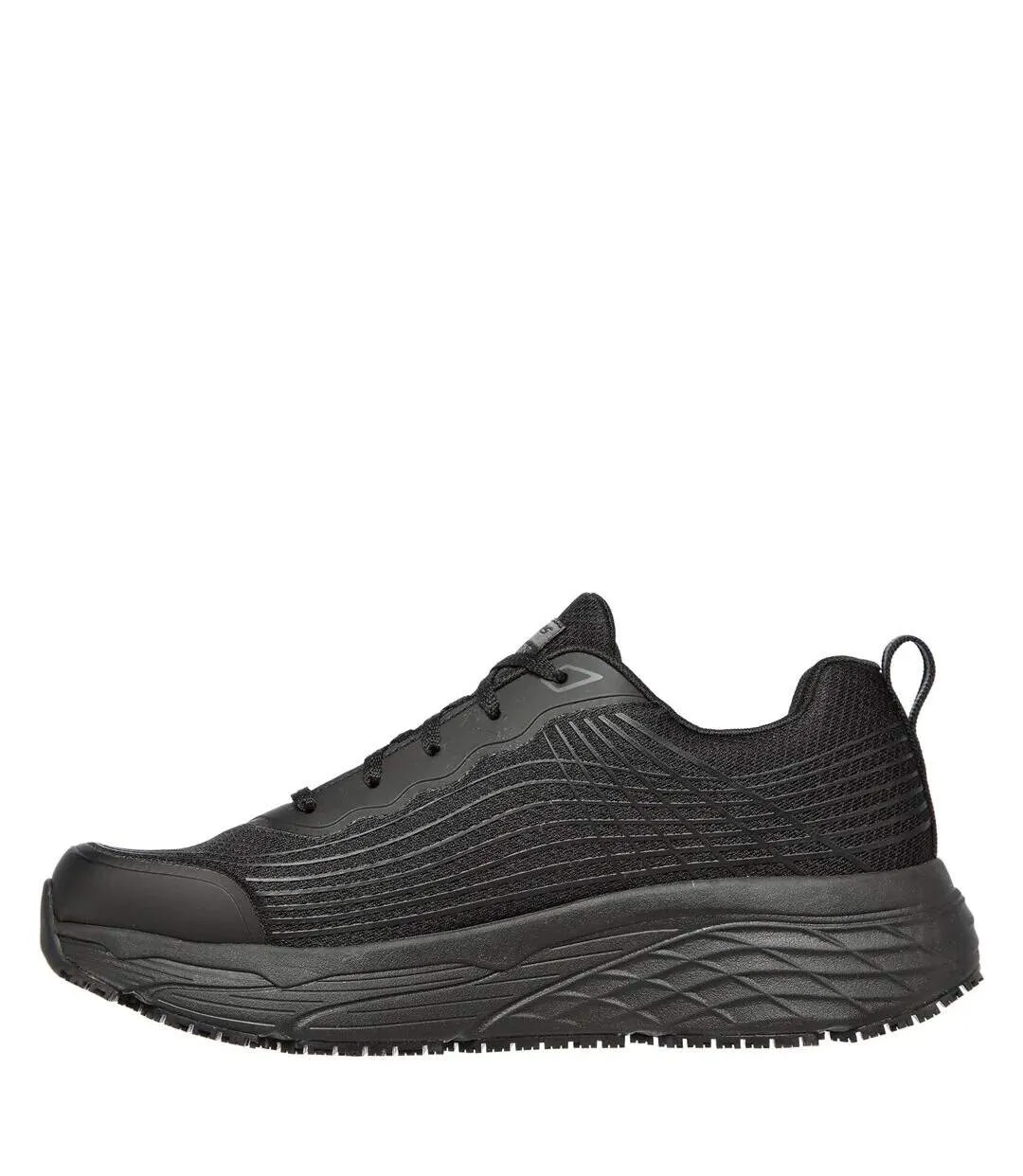 Mens elite work trainers black Skechers