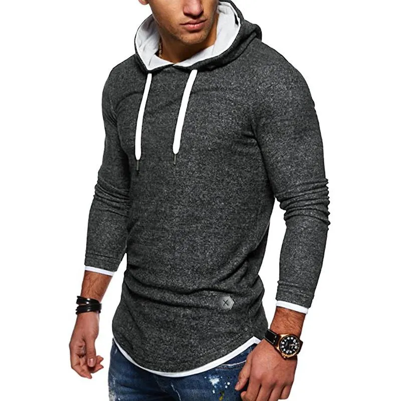 Men's Fashion Color Block Long Sleeve Hoodie 32249702Z