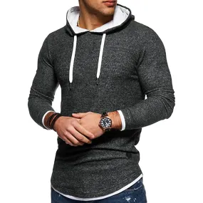 Men's Fashion Color Block Long Sleeve Hoodie 32249702Z