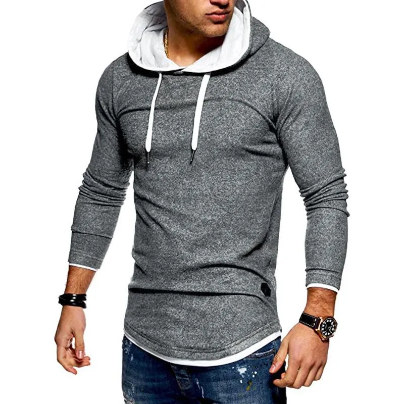 Men's Fashion Color Block Long Sleeve Hoodie 32249702Z