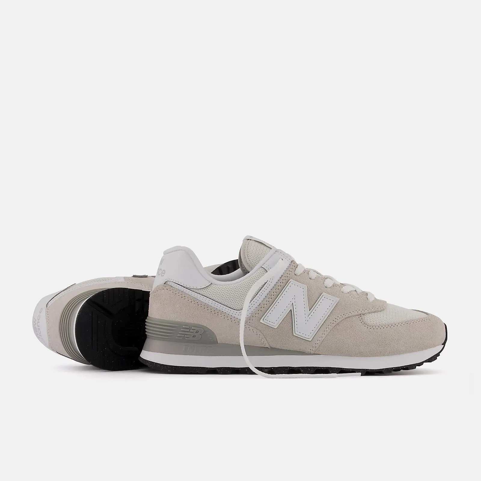 Men's Wide Fit New Balance  ML574EVW Running Sneakers - Exclusive - Nimbus Cloud/White