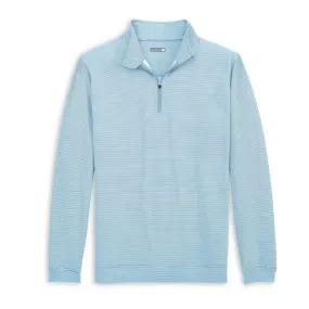 Men's GenTeal Pinstripe Performance Quarter Zip Pullover - Heritage Blue