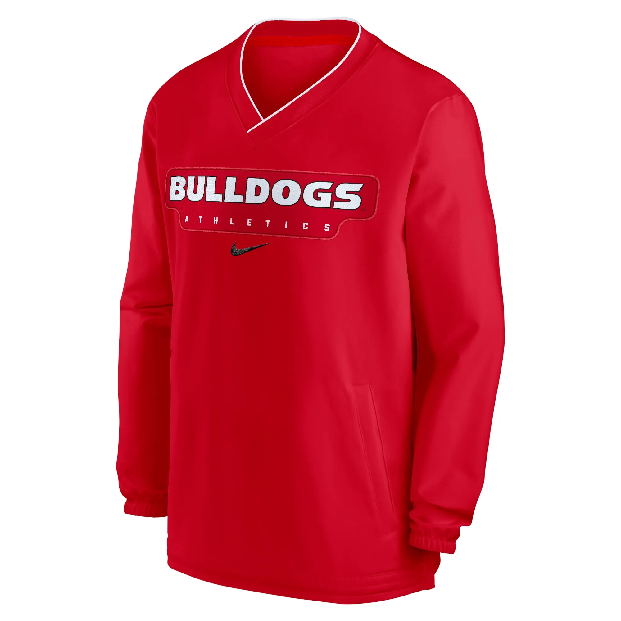 Men's Nike Red Georgia Bulldogs 2024 Sideline Pullover Windshirt