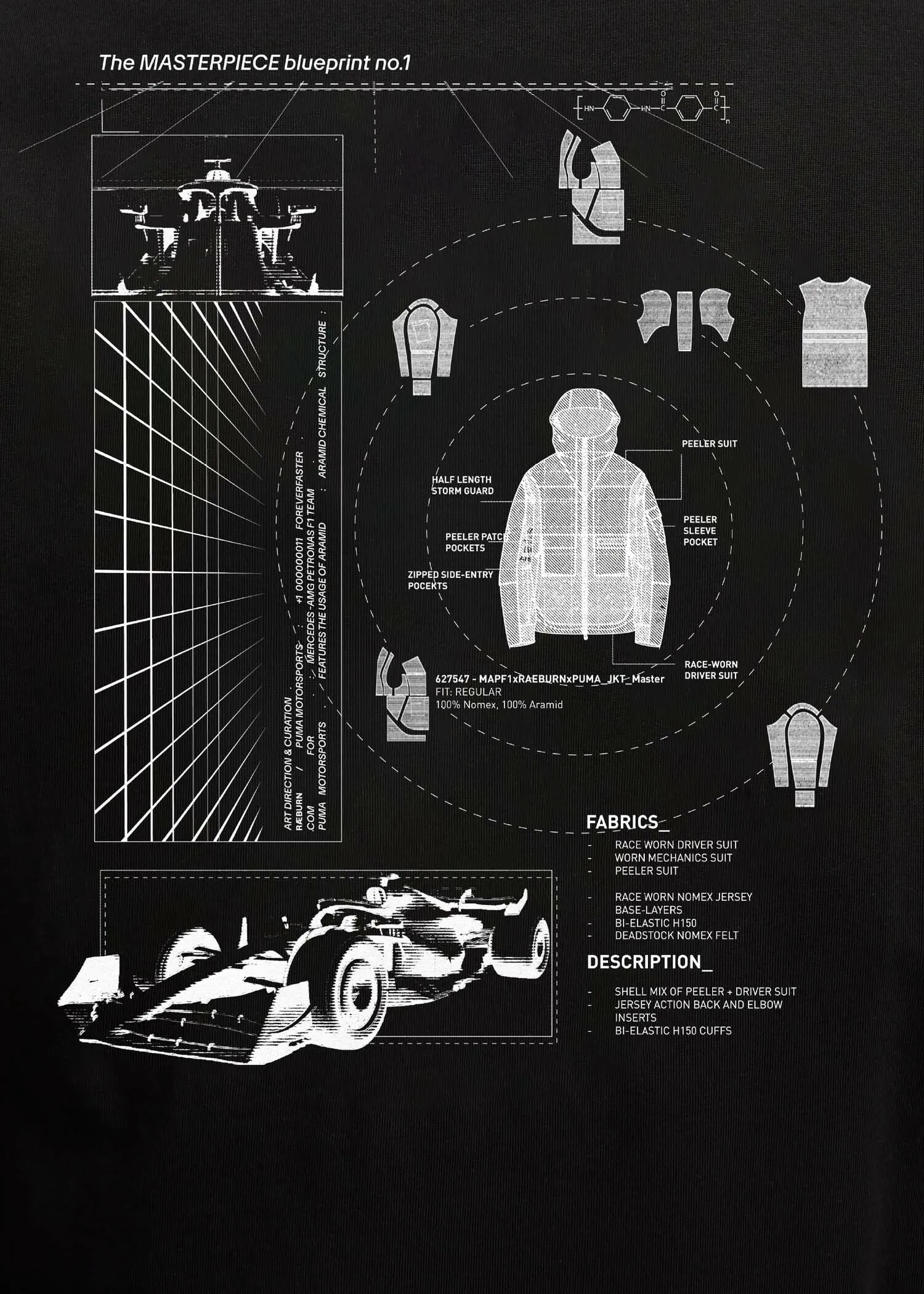 Mercedes-AMG F1 x PUMA x RBURN Graphic Tee PUMA Black