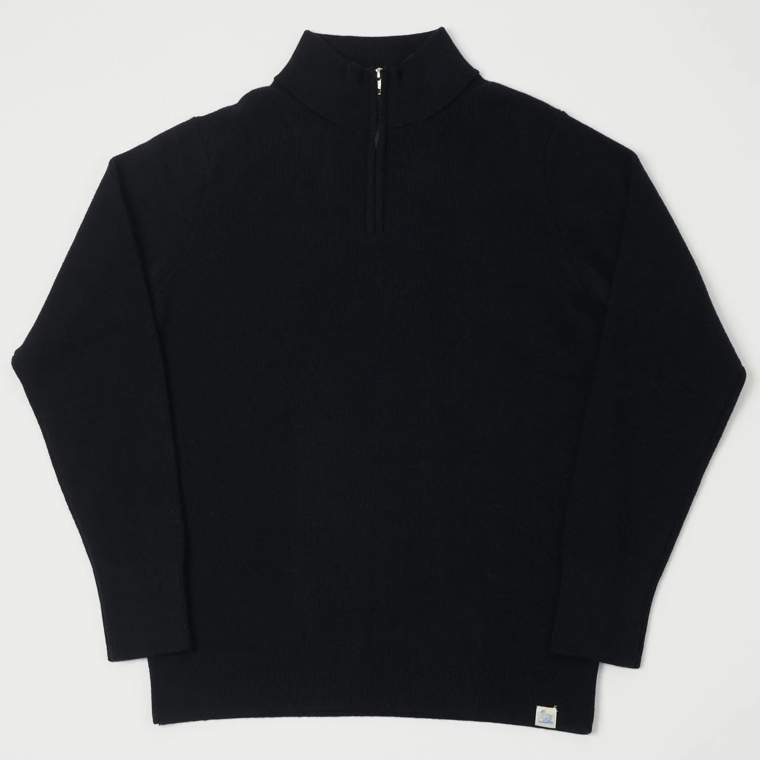 Merz b. Schwanen MWZP04 Zip Front Knit Pullover - Dark Navy